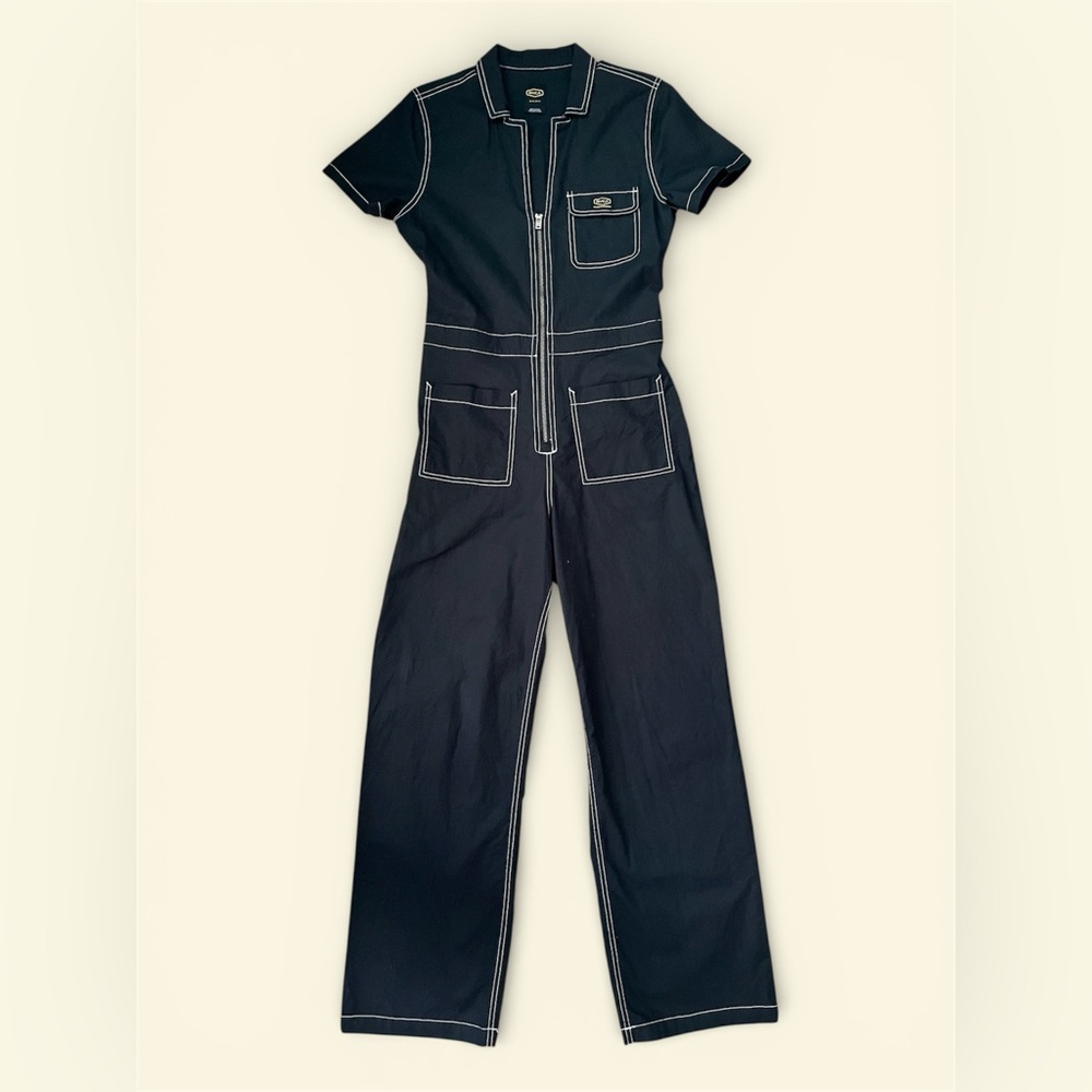 RVCA Black Biker-Core Utility Jumpsuit w/ Contrast Stitching | NWT | Size S